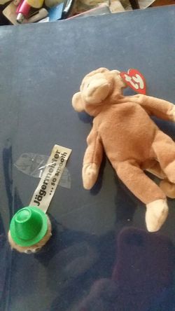 Beanie baby monkey plush