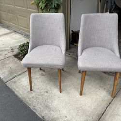 Mid century Upholstered Dining Chairs