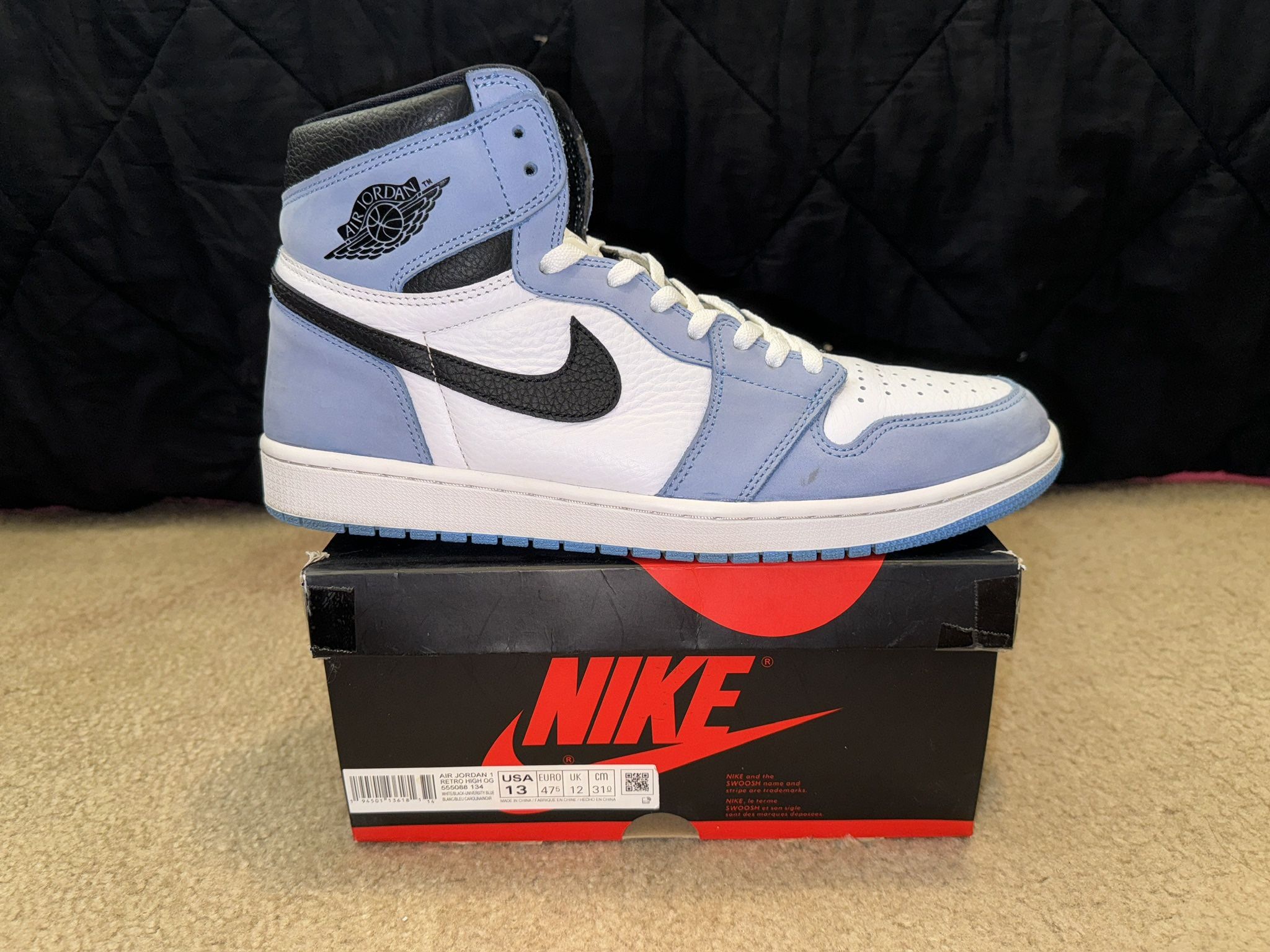 Jordan 1 Retro High University Blue Size 13