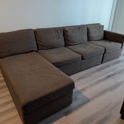 Bundle - Sectional Couch W/ Ottoman, and 60in LG tv
