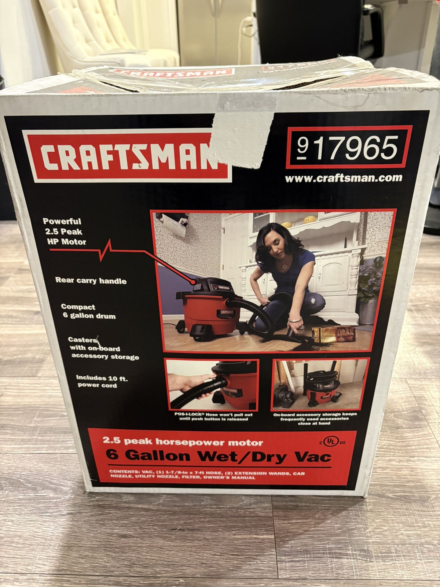 Craftsman 6 Gallon Wet Dry Vac 2.5 Hp