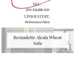 Four hands 
Bernadette Alcala Steel sofa Performance Fabric New