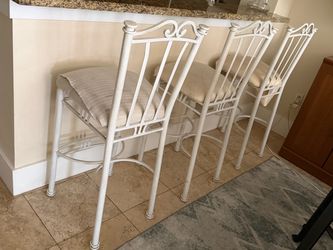 Set of 3 Ornate Vintage Provincial Bar Stools – $75 OBO