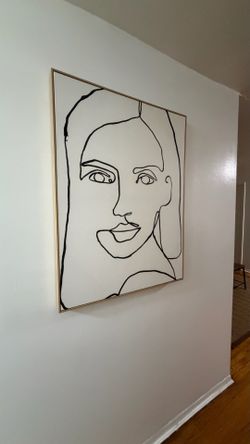 Woman Drawing Frame Decors