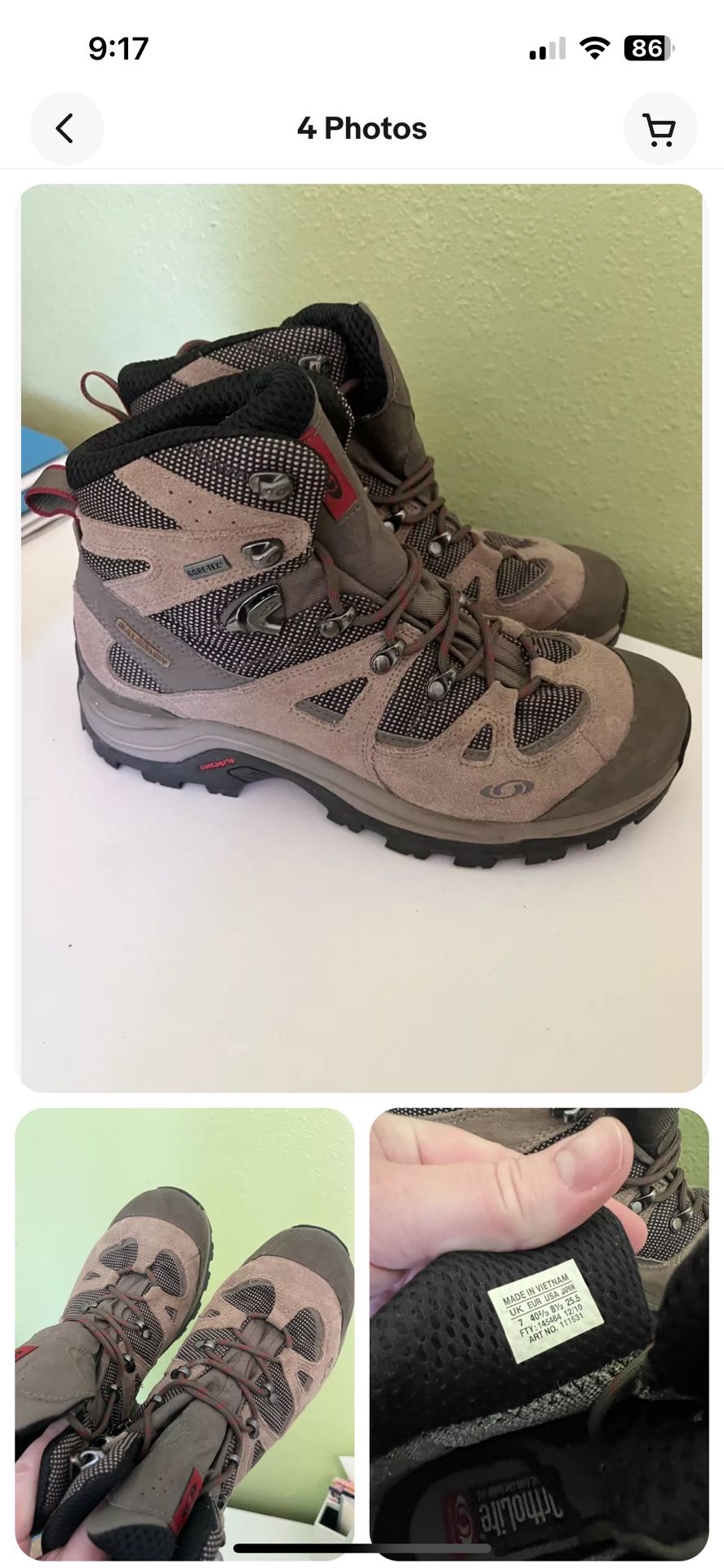 Salomon Hiking Boots Women’s 8.5 (UK 7) Orthorlite