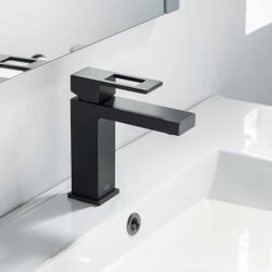 Single-Hole Single-handle Bathroom Faucet black F34 Bl 