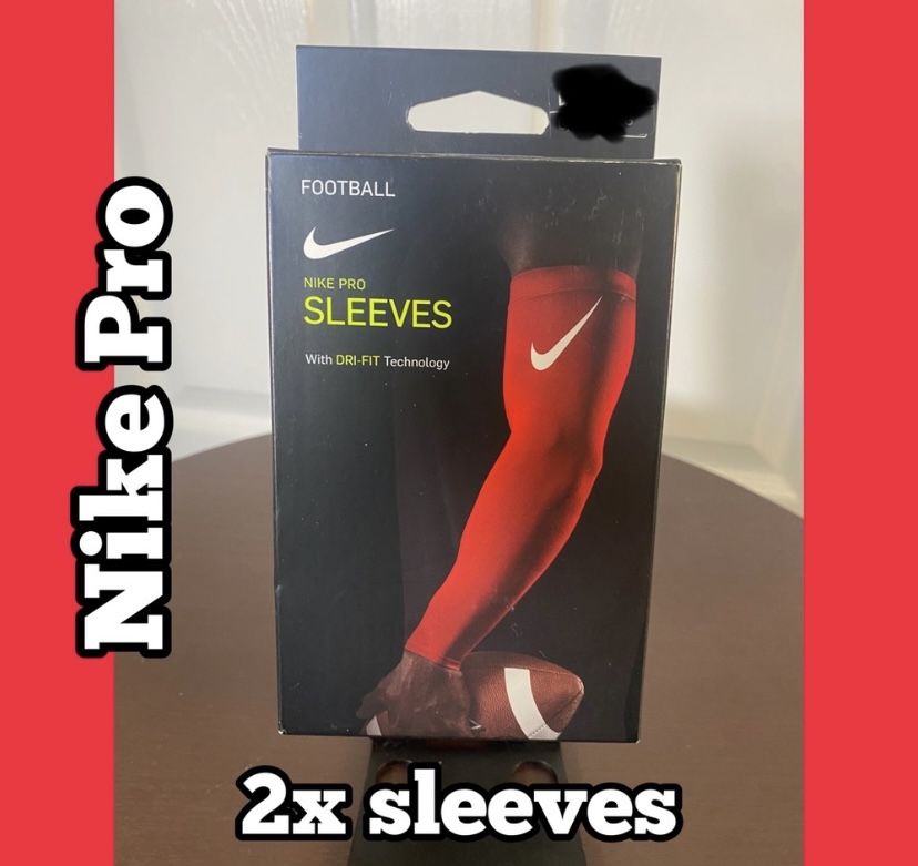 Nike Pro Combat Dri Fit Football Arm Sleeves Sz S/M New 2x Sleeves Red