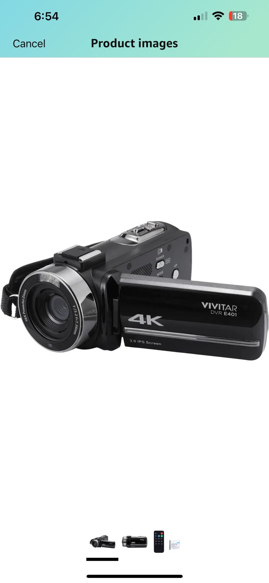 Vivitar 4K Digital Camcorder Black DVRE401-BLK-STK-4 BRAND NEW IN BOX