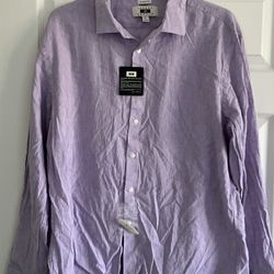 Joseph Abboud  Men's Shirt Purple Button Up Long Sleeve New w/Tags Size XL