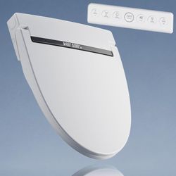 VALBELV Bidet Toilet Seat with Dryer & Warm Water, Self Cleaning Electric Elongated Bidet Attachment