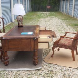 Wood TABLE Desk And Chair Set
