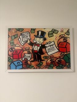 Monopoly Money Wall Art 25x17