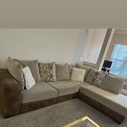 Tan Brown Soft sectional