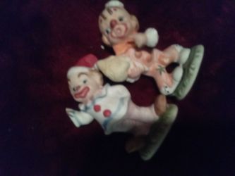 Porcelain clowns