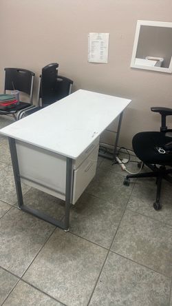 White Office Desk