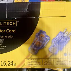 Utilitech Pro 50-ft 125-Volt 20-Amp 10-Gauge Generator Cord NEMA 5-20