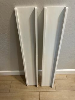 White Floating Wall Shelves – Set of 2