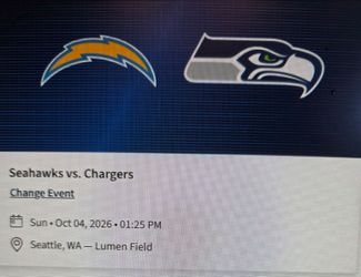 Oct 4th Seahawks tickets 2