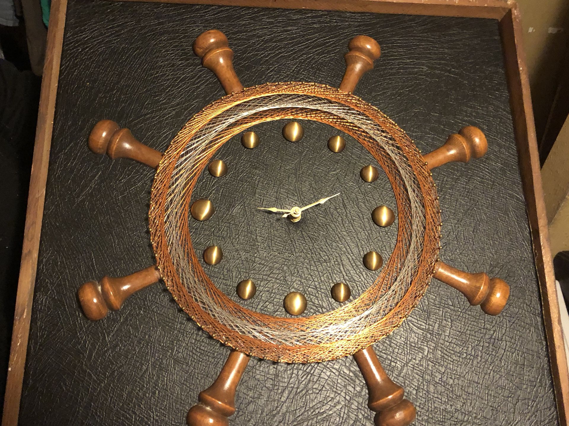 Antique Copper Webbed Nautical Clock