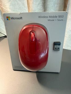 Microsoft Wireless Mobile Mouse 1850 – NEW Sealed – Red