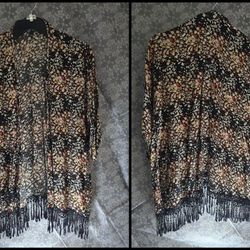 Floral Kimono Blouse Size Large