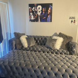 2-piece Sectional Grey Couch