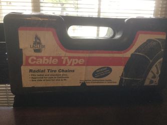 Cable type radial tire chains- fits sizes listed