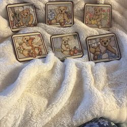 Vintage Pimpernel Teddy Bear Coaster Design