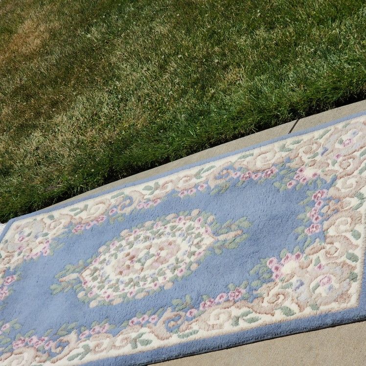 HighEnd Luxury Hagopian Rug 100 Wool Blue Professionally Cleaned