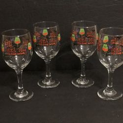 WITCH WAY TO THE WINE Halloween Goblet Glasses