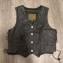 Women’s Leather Motorcycle Vest