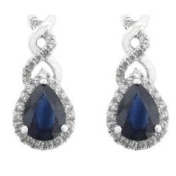 Blue Diamond Earrings 
