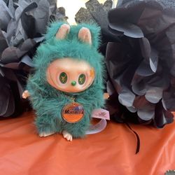 Zimomo Little Leader Labubu Change Baby Green Limited. Edition Vinyl Labubu Doll