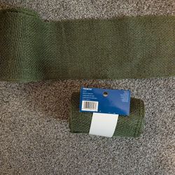 Green burlap, 6 in by 20ft roll, 9+ rolls
