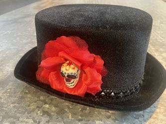NEW Velvet Day Of The Dead Unisex Top Hat