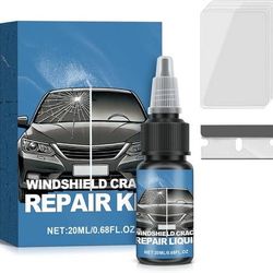 new Windshield Repair Kit – Glass Repair Liquid for Cracks, 2025 Upgrade Automotive Windshield Crack Repair Kit for Chips, Bulls-Eye, and Star Damage 