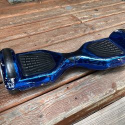 Blue Chrome Hover Board