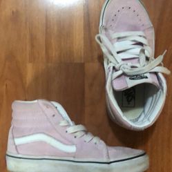 Vans hi-cut light pink shoes in size 13.5