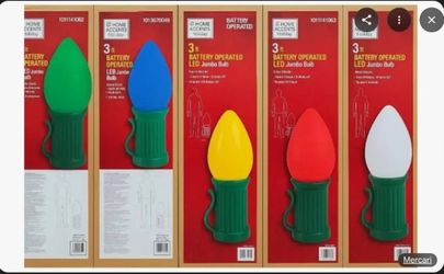 3 ft Battery Operated LED Jumbo Bulb Holiday Yard Decor Prop *Multiple Colors*
