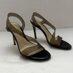 Nine West Black Clear shoes heels women Size 8.5 M On 