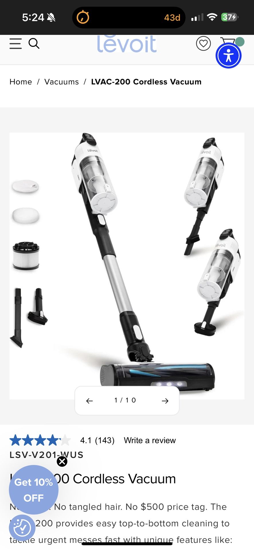 Levoit Cordless Vacuum