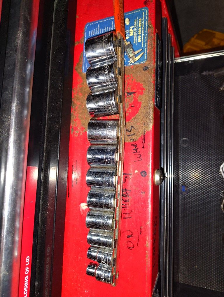 Vintage SK S-K Tools 1/2" Drive Deep Socket Set (12 pc Lot) - Made in USA
