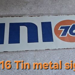 Union 76 gas tin metal sign all 76 items sold separately SHIPPING AVAILABLE