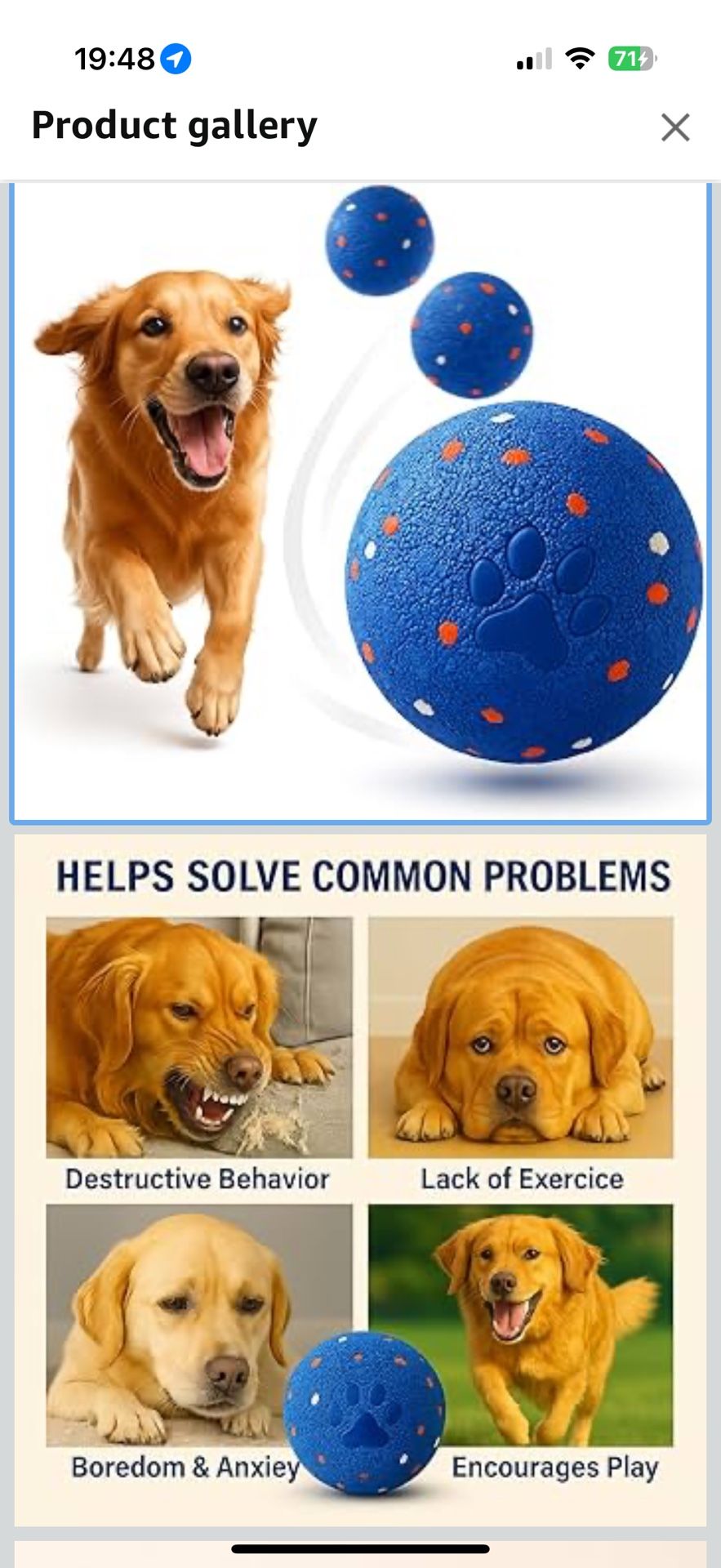 2025 Upgraded Smart Interactive Dog Toy, Durable E-TPU Material, Built-in Anti-mistouch Switch, for Large, Medium, and Small Dogs – Dog Toys to Keep T