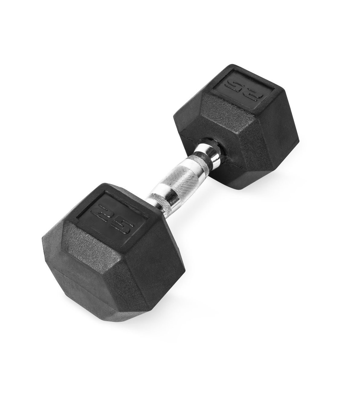 CAP Rubber Hex Dumbbells. Weights. Fitness. Pair: 25LB