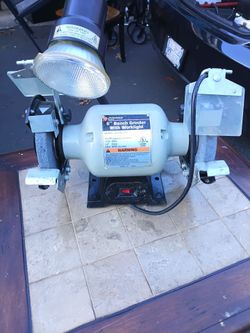 Performance Tool 6" Bench Grinder with Worklight