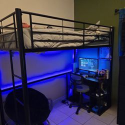 2 Loft Beds with dresses and night stand