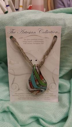 Blown glass ne necklace