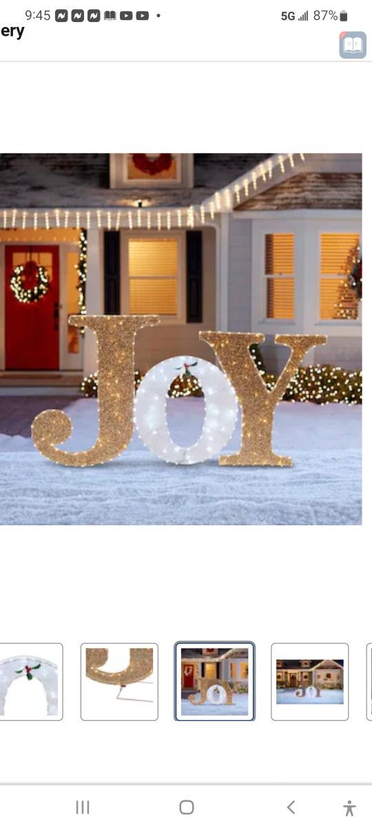 Lighted Joy Decoration..new In The Box