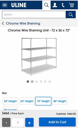 Uline Stainless Steel Shelf on Casters